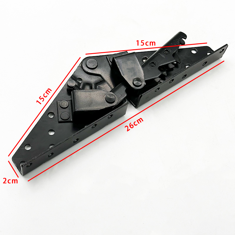 위조이 조절식 블랙 2mm, 260mm, 한 쌍의 다목적 소파 베드 힌지, 중형 등급 3단계 각도 조절 메커니즘, 접이식 소파 하드웨어, 클릭 클락 퓨톤/슬리퍼 소파 베드용 가구 힌지