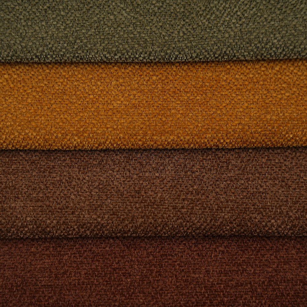 Tejido para tapicería Wejoy de 240 g/m², 100 % poliéster, tipo chenilla, liso teñido, para sofás, con respaldo de terciopelo blanco, ancho de 142 cm | Proveedor mayorista de textiles para muebles, OEM
