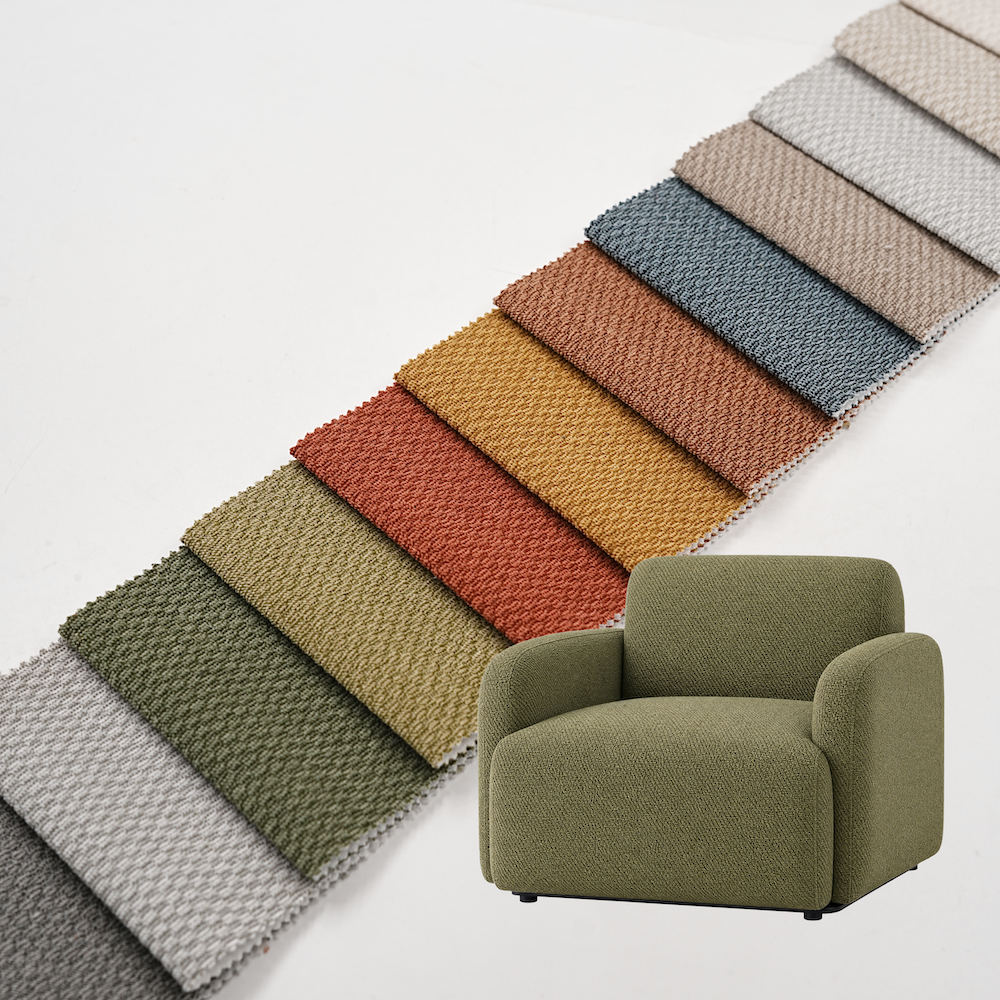 ウェイジョイ 100％ポリエステル upholstery 生地｜厚手・縮み防止ソファ生地｜OEM染色対応ファブリック｜家具向け工場直送卸売