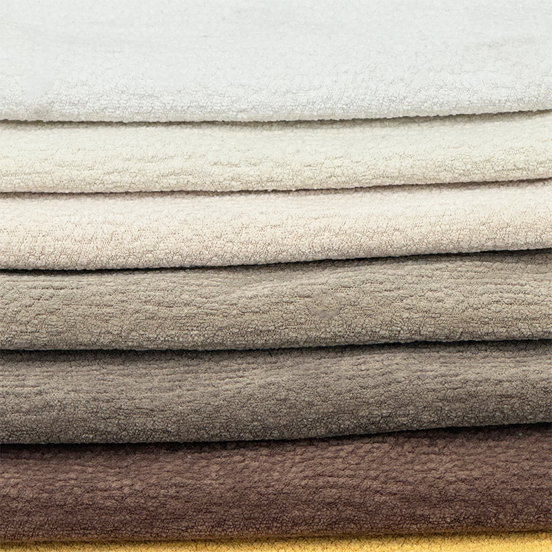Wejoy Maillard Color Scheme Solid 370gsm Polyester Loop Boucle Yarn Chenille Sofa Fabrics