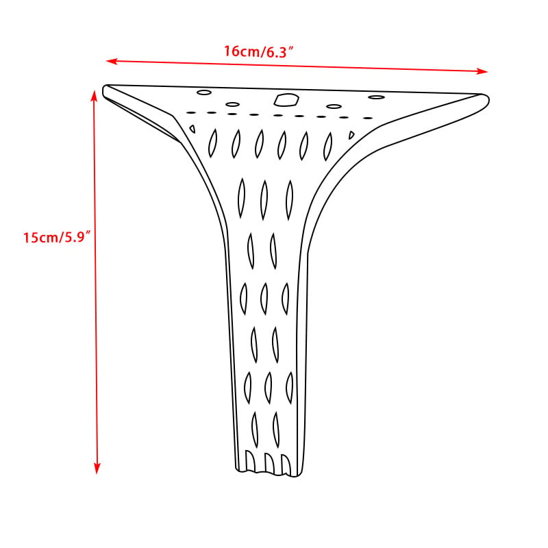 Wejoy New Pattern Luxury 15cm Height Gold Metal Leg for Furniture Sofa