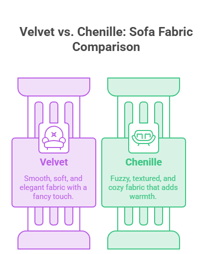 Velvet vs Chenille: Sofa Fabric Comparison