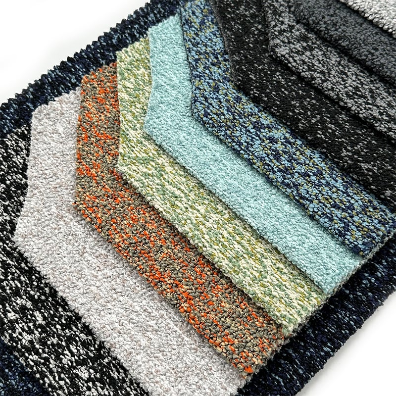 Nuovo tessuto in lino di poliestere al 100%, impermeabile da 450 g/m², tintogiornato in filo Wejoy per divani e poltrone