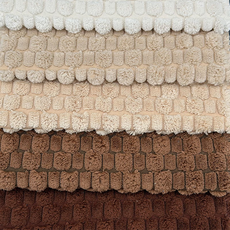 Wejoy nyhed 300 g puff velvet corduroy-stof, 100 % polyester, polsterstof til sofaer og møbler, struktureret ribbet stof