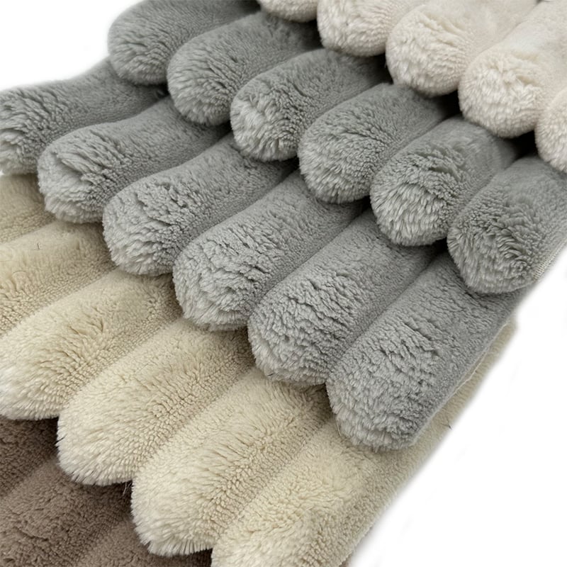 Wejoy Engros 100 % polyester striberet flanelstof hjemmetekstil fløjl sofa stof