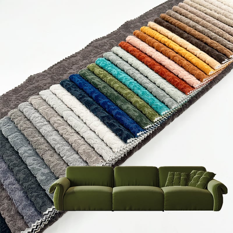 Wejoy Ny Strækbar 480 gsm Strikket Jacquard Chenille Stof til Sofaovertræk Pude