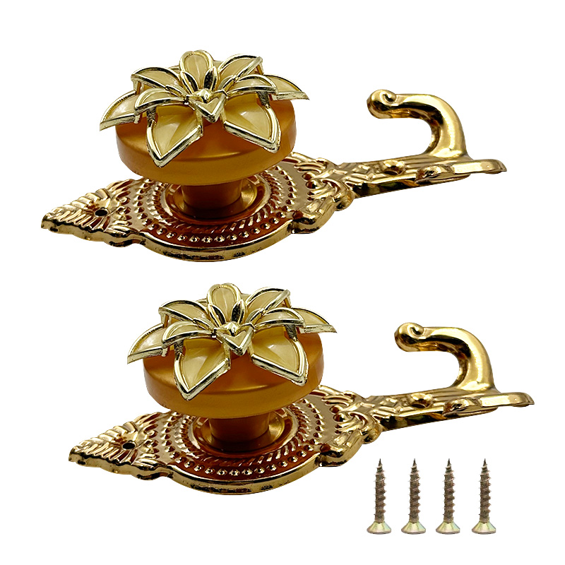 Wejoy Metal Plastic Material Plating Dahlia Curtain Hooks for Window Curtain Coat