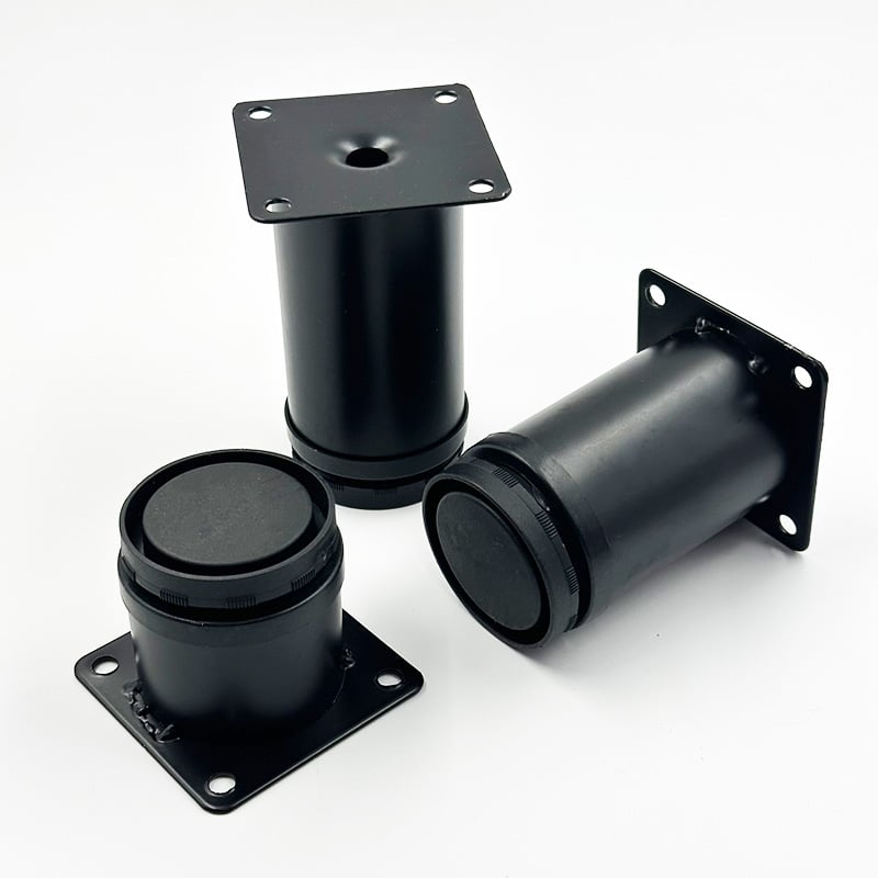 Wejoy Wholesale 50mm to 300mm Black Tube Stainless Steel Adjustable Sofa Cabinet Legs