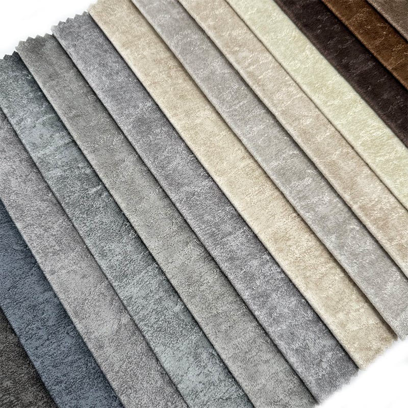 ウェイジョイ 320gsm リリーフ加工プリントポリエステルベルベット生地 マルチカラー ソファ張り地 クッションカバー 家具用素材 デコレーション用パターン入りソフトでふわふわした高耐久ホームデコ素材（メートル売り）