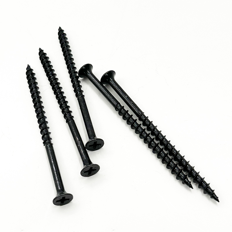 Đinh vít tấm thạch cao màu đen Wejoy M8 x 75 mm, ren thô, tự khoan, đầu dẹt kiểu Phillips, đầu chìm hình loa kèn, dùng cho tấm thạch cao, tấm thạch cao gypsum, thanh gỗ chịu lực, tấm thạch cao phosphogypsum và gỗ