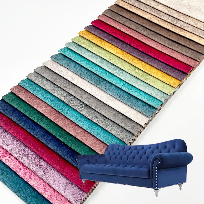 Wejoy Custom Composite Base Fabric Printed Velvet Sofa Furniture Fabric Wholesale Upholstery Supplier High Quality 100% Polyester Holland Velvet for Cushion Chair Home Decor Commercial Projects