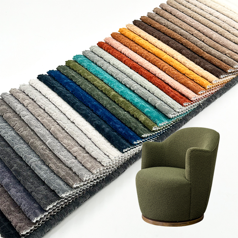 Wejoy Ny Elastisk Bomuld Imitationsfløjls Bagvendt Jakkar Dørsten Mønster Chenille Stoffer Sofa Stoffer