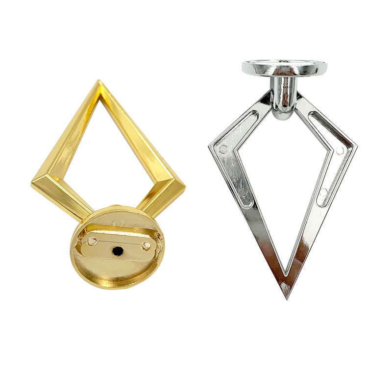 Wejoy diamantformede skabshåndtag med rillet, struktureret metaloverflade, sølv-, guld- og sort hardware til kontor