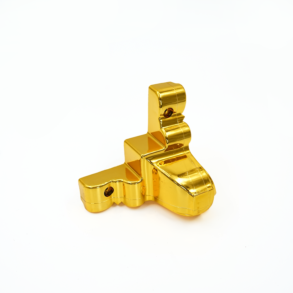 Wejoy 90 mm Goud ABS-plastiek L-vormige bankpote, Victoriaanse styl-meubelvervangingpote, stewig, maklik om te installeer, bankvoete-uitrusting, groothandel