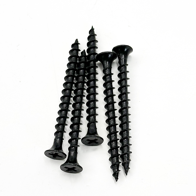 Đinh vít gỗ ren thô Wejoy M8 x 50 mm, đầu dẹt kiểu Phillips, tự khoan, thép carbon, phủ oxit đen, đinh vít cho tấm thạch cao, dùng trong xây dựng đồ nội thất và lắp ráp gỗ