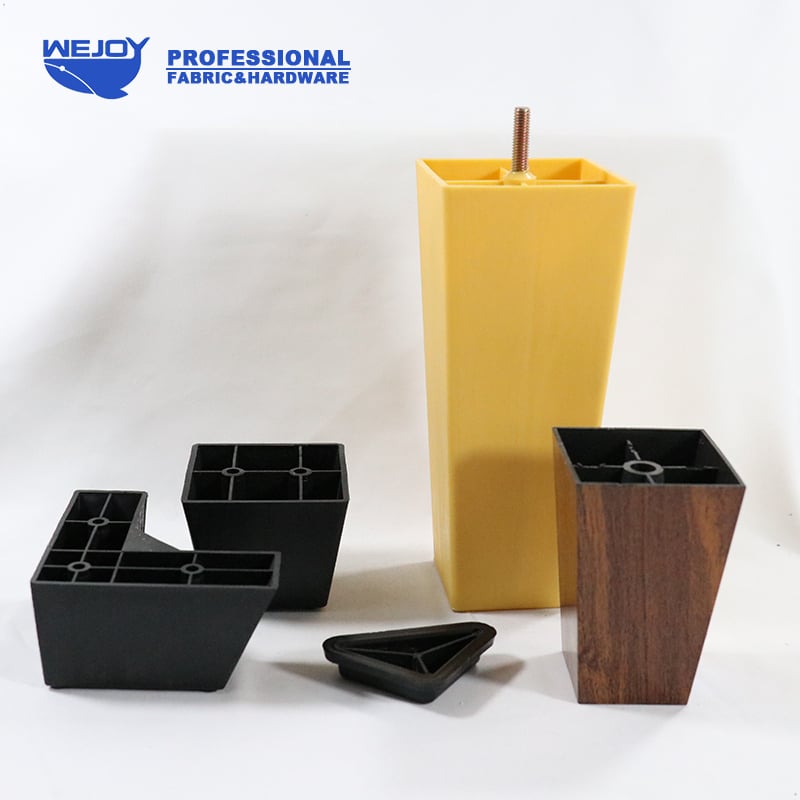 Wejoy Factory Wholesale Black Round and square Shape Plastic Furniture Leg Sofa Legs