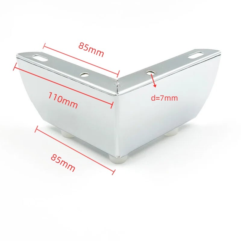 Wejoy Modern L-type 6cm Height Chrome Gold Furniture Legs Bedside Cabinet Table Legs
