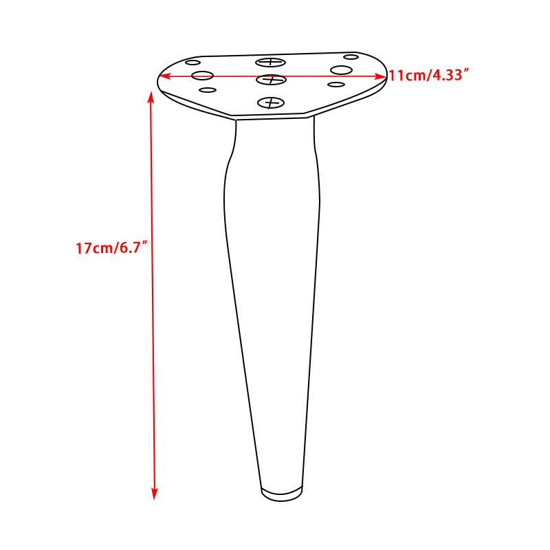 Wejoy sofa Legs Modern Tapered Luxury Support Steel Furniture Feet BedSide Chrome Metal Bed Cabinet Gold Legs Sofa for Sofa Furniture