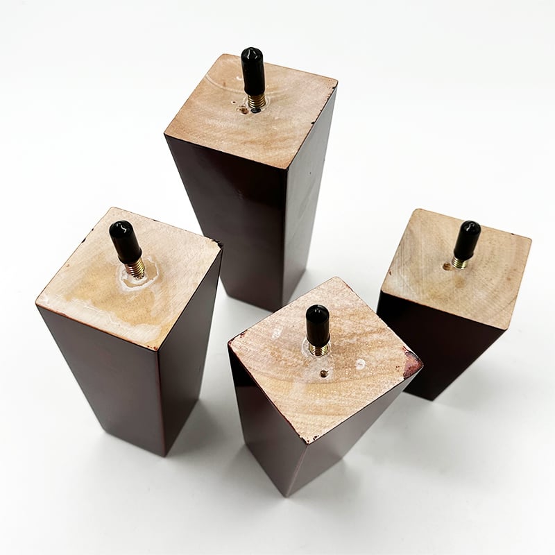 Gambe per divano Wejoy a forma quadrata in legno, alte 8 cm, 10 cm, 12 cm e 15 cm, adatte per sedie e tavoli