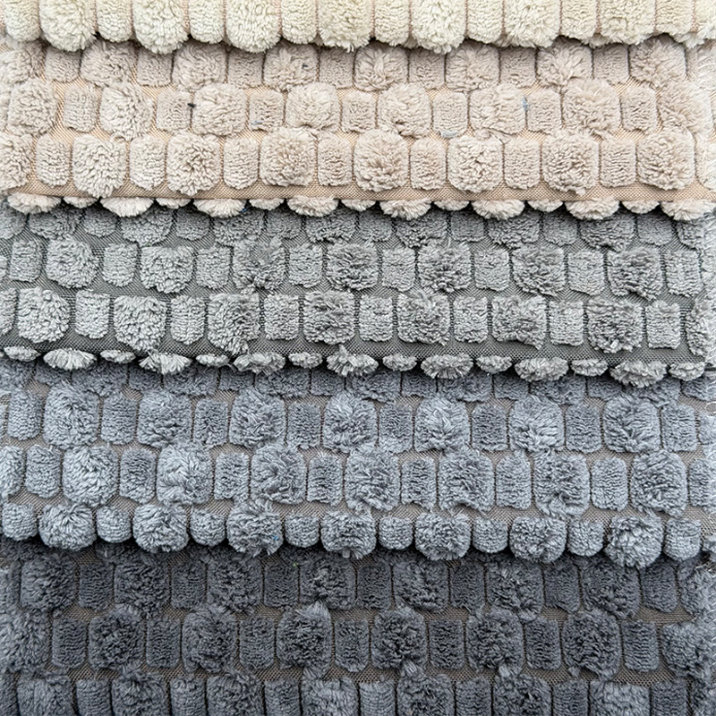 Wejoy nyhed 300 g puff velvet corduroy-stof, 100 % polyester, polsterstof til sofaer og møbler, struktureret ribbet stof