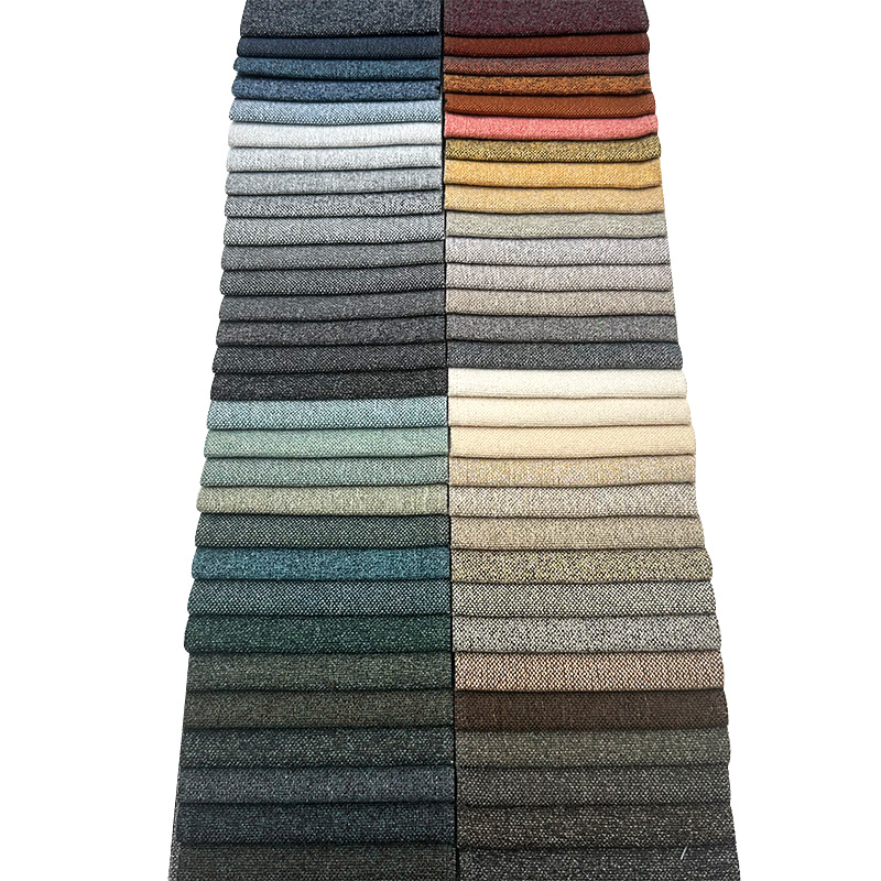Νέο Wejoy 290gsm νήμα βαμμένο 100% πολυεστέρας ύφασμα λινού για καρέκλα καναπέ
