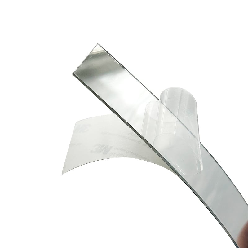 Strisce adesive per bordi argentate Wejoy, strisce decorative autoadesive, bordi in acrilico
