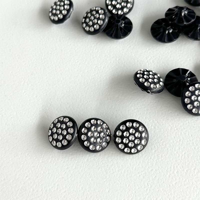 Wejoy ファニチャーアクセサリー 25mm ブラック装飾用プラスチックボタン（ファニチャー用）