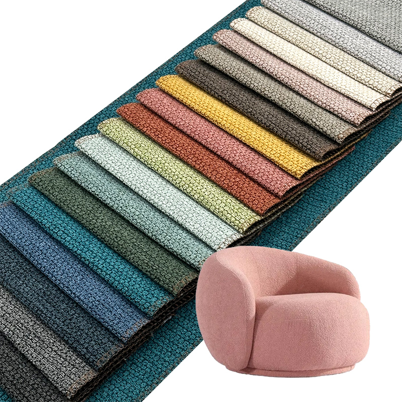 Tessuto in finto lino colorato Wejoy, 100% poliestere, 340 g/m², per mobili e divani