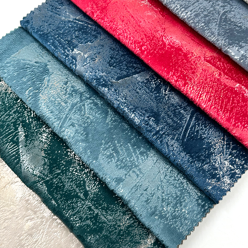 Wejoy Bronzed Velvet Fabric Home Textile Sofa Upholstery Curtain Drapery Cushion Cover Furniture Material Decorative Metallic Shine Soft Plush Heavy Duty By Meter