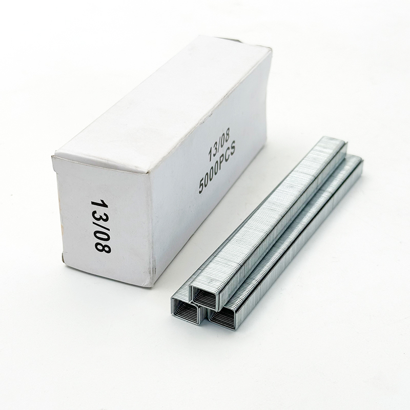 Συρραπτικά Wejoy 1308, μήκος πόδα 8 mm, γαλβανισμένα, για χειροκίνητη χρήση, κωδικός καρφιού, λεπτό σύρμα, συρραπτικά με επίπεδη κορυφή για επενδύσεις, έπιπλα, υφάσματα, ξυλουργική και εξαρτήματα στερέωσης