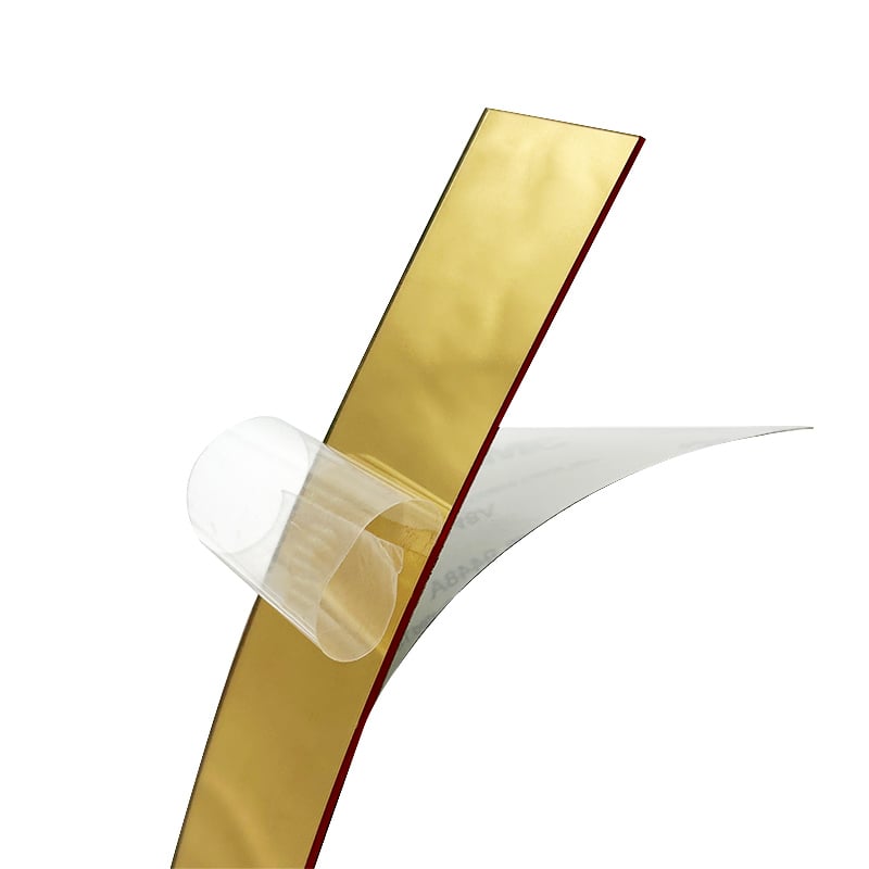 Strisce adesive Wejoy, strisce decorative dorate, bordi in acrilico per rivestimento pareti