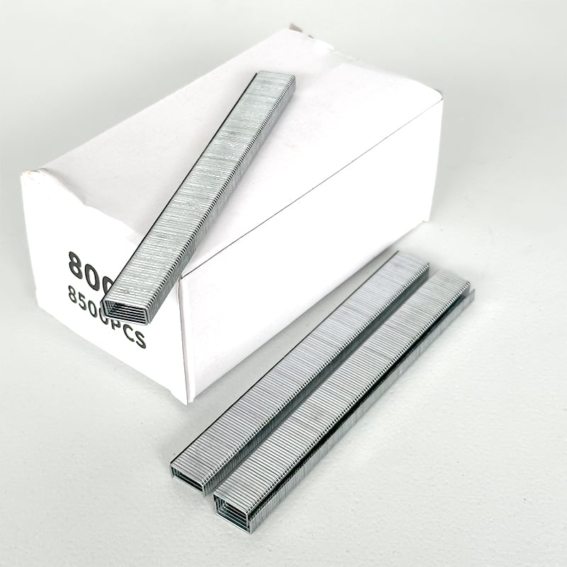 Wejoy Wholesale Metal Fastener U Type Staples 8006 21 Gauge 1/4 Inch Leg Furniture Fixation Upholstery Staples Pneumatic Staple Galvanized Fine Wire Staple