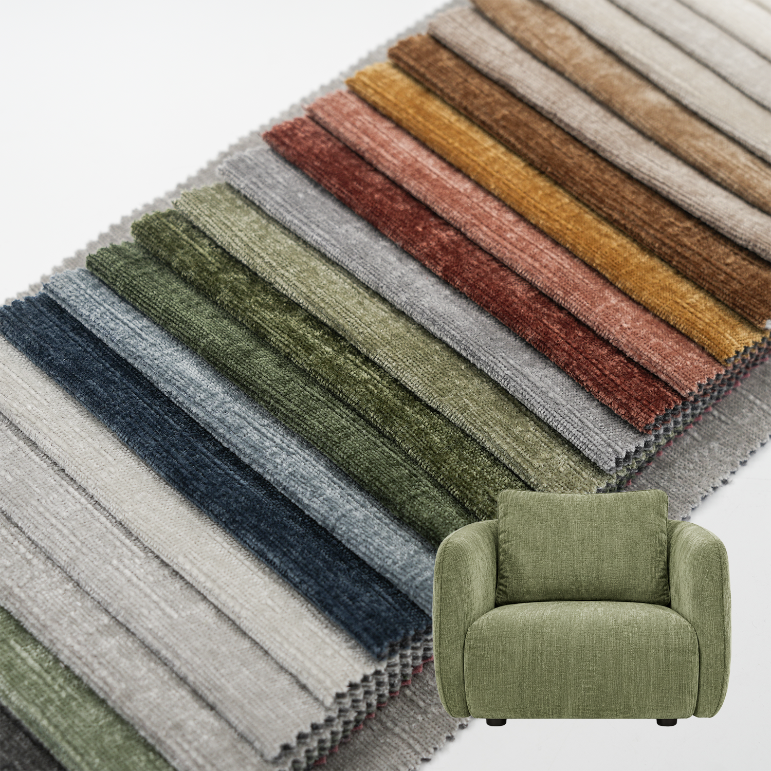 Wejoy 340gsm 100% Poliastar Chenille Jacquard do Shuas-chloigí Mórchórais | Éadach Iompraíteach Leathnaitheach do Shuas-chloigí Mín 147cm | Díol i mBuiséad