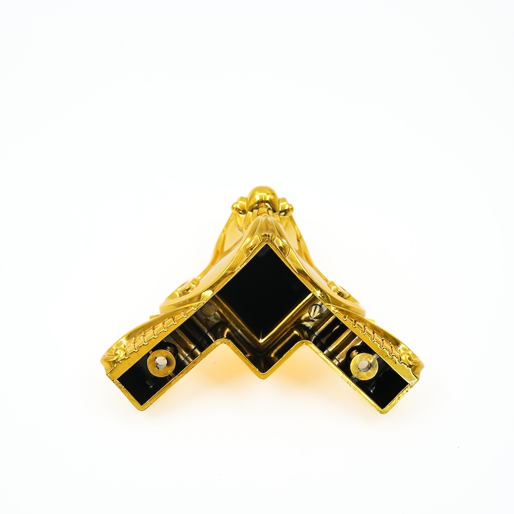 Wejoy 90 mm Goud ABS-plastiek L-vormige bankpote, Victoriaanse styl-meubelvervangingpote, stewig, maklik om te installeer, bankvoete-uitrusting, groothandel
