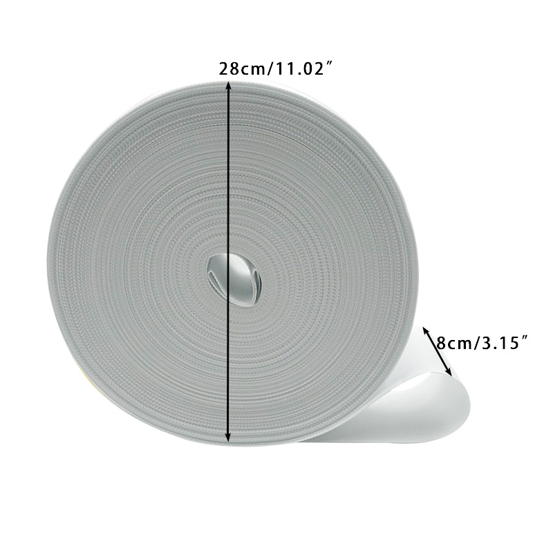 Wejoy 80mm Woven Fabric White Lining Tape Curtain Tape for Punching or Korean Pleats Drapery Header Supplies Wholesale