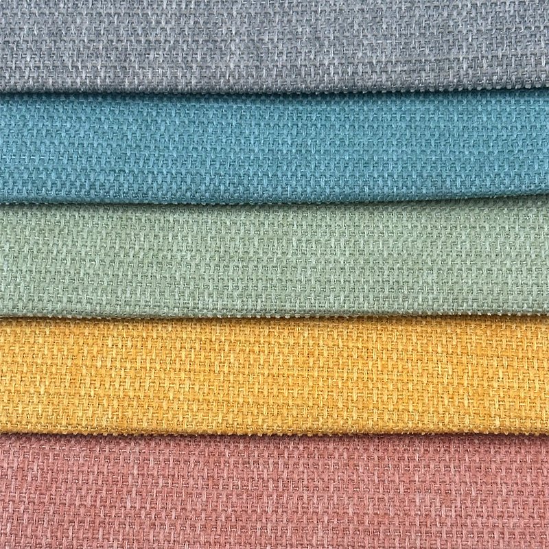 Wejoy Polyester 300gsm Compounding Process Faux Linen Fabric for Furniture