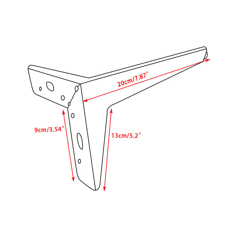 Wejoy  Y-Shape Iron Metal Furniture Legs 20cm Sofa Leg Support