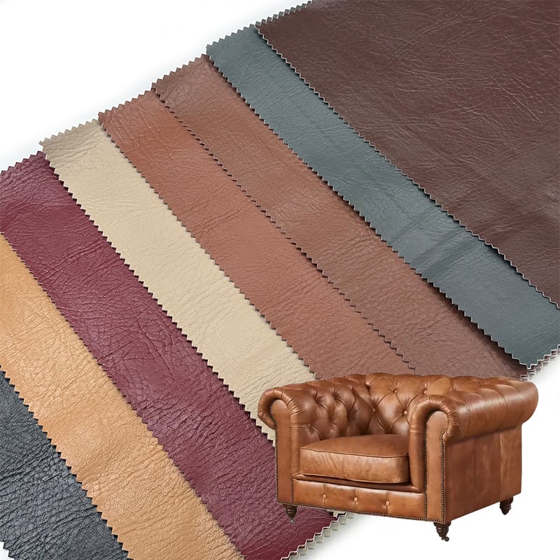 Wejoy Fabrik 330 gsm Faux Læder PVC Syntetisk Læder til Møbel Sofa Bil
