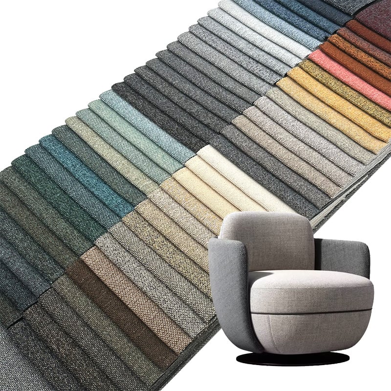 Nuovo tessuto Wejoy 290gsm in poliestere 100% tinto sul filo, finta tela di lino per sedia da divano