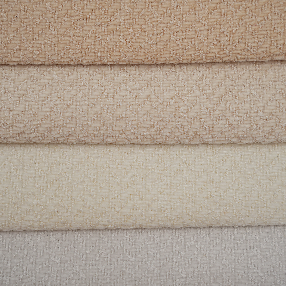 Táirge Wejoy 380gsm, 100% poliastar, géarchéad chenille le fíneáil ar an gcochall do shofaí | Táirge bog éadrom le haghaidh micreafhíbhear le cúlra báinbhileid 142cm, OEM, díol i mbochtánach