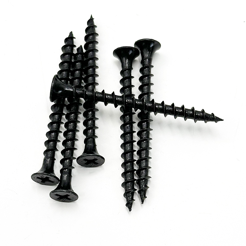 Đinh vít gỗ ren thô Wejoy M8 x 50 mm, đầu dẹt kiểu Phillips, tự khoan, thép carbon, phủ oxit đen, đinh vít cho tấm thạch cao, dùng trong xây dựng đồ nội thất và lắp ráp gỗ