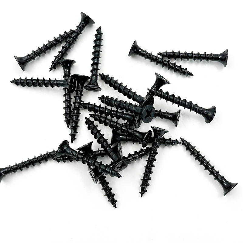 Wejoy M8 x 32mm Black Self Tapping Screws Countersunk Head Quick Thread Wood Screws Carbon Steel Hex Socket Fastener for Furniture Installation