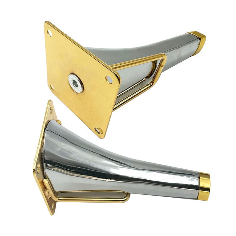 Wejoy Manufacturer Golden Chrome Metal Iron Sofa Legs Feet for Furniture