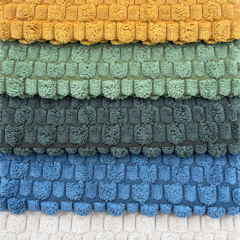 Wejoy nyhed 300 g puff velvet corduroy-stof, 100 % polyester, polsterstof til sofaer og møbler, struktureret ribbet stof