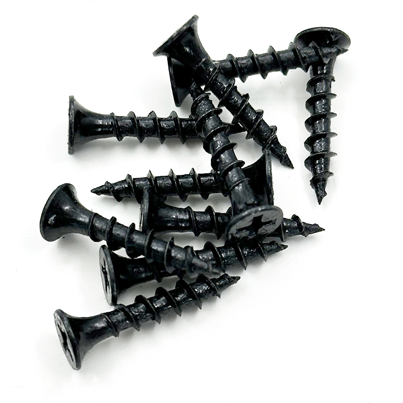 Wejoy M8 x 25mm Black Self Tapping Screws Countersunk Head Wall Panel Screws Hex Socket Drive Carbon Steel Black Oxide Fasteners for Furniture Installation