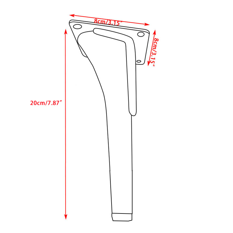 Wejoy Modern Wooden Like Golden 20cm Height Metal Leg for Sofa Table
