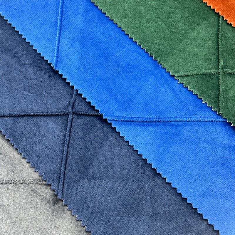 ウェイジョイ 270gsm ポリエステルジャカード織 リリーフ加工ベルベット生地 家具張り地 ソファクッションカバー ホームデコ デコレーション用パターン入りソフトでふわふわした高耐久素材（メートル売り）