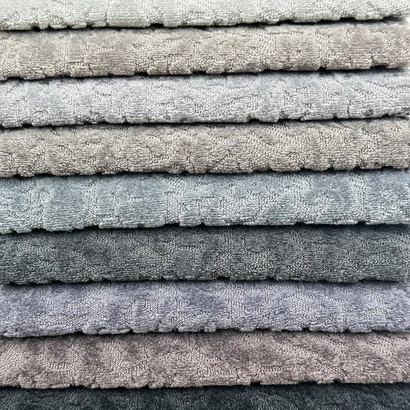 Wejoy Ny Strækbar 480 gsm Strikket Jacquard Chenille Stof til Sofaovertræk Pude
