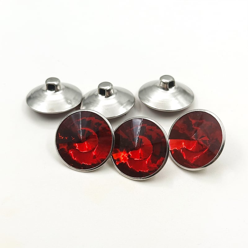 Pulsante decorativo in cristallo diamantato rosso sangue Wejoy, best seller per tappezzeria