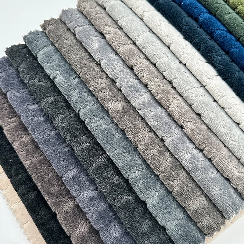 Wejoy Brun Serie Trikkede Jacquardstoffer Chenille Sofastoffer til Vinter Møbelbeklædning